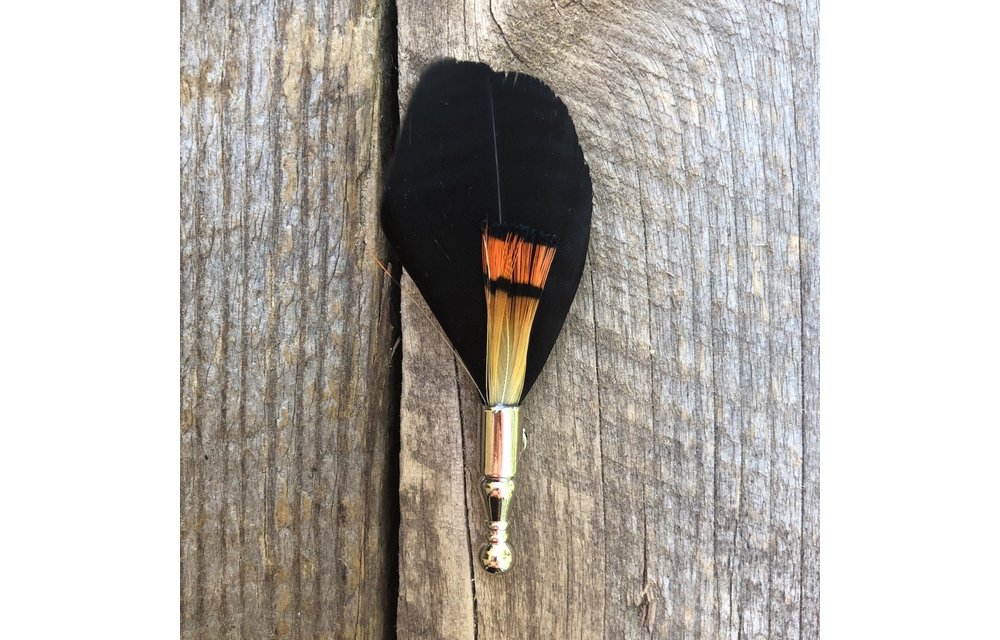 Feather Bow Tie Orange FBT-6