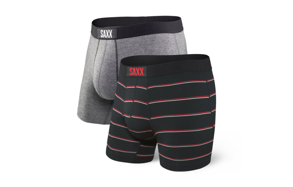 Vibe Boxer Brief (2 Pack) - GREY/SHALLOW STRIPE GSS