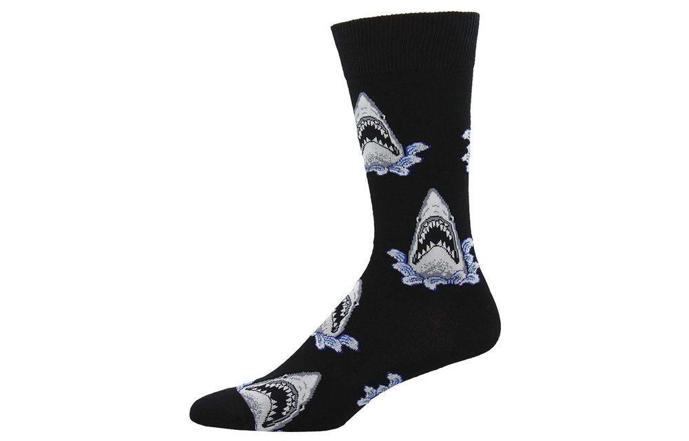 SHARK ATTACK Socks- BLACK