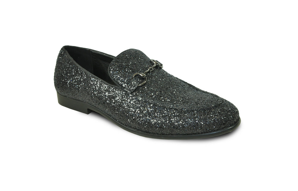 Glitter Tux Shoes - Black