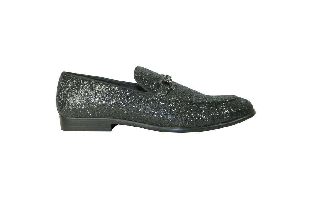Glitter Tux Shoes - Black
