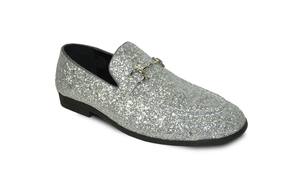 Glitter Tux Shoes - Silver