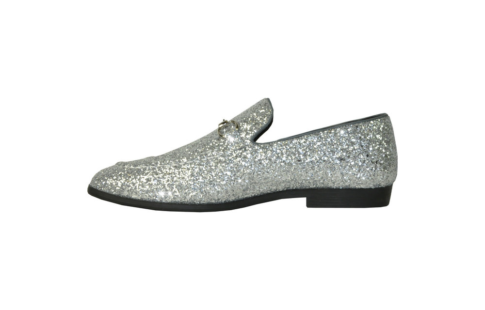 Glitter Tux Shoes - Silver