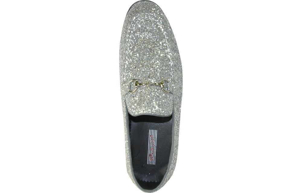 Glitter Tux Shoes - Silver