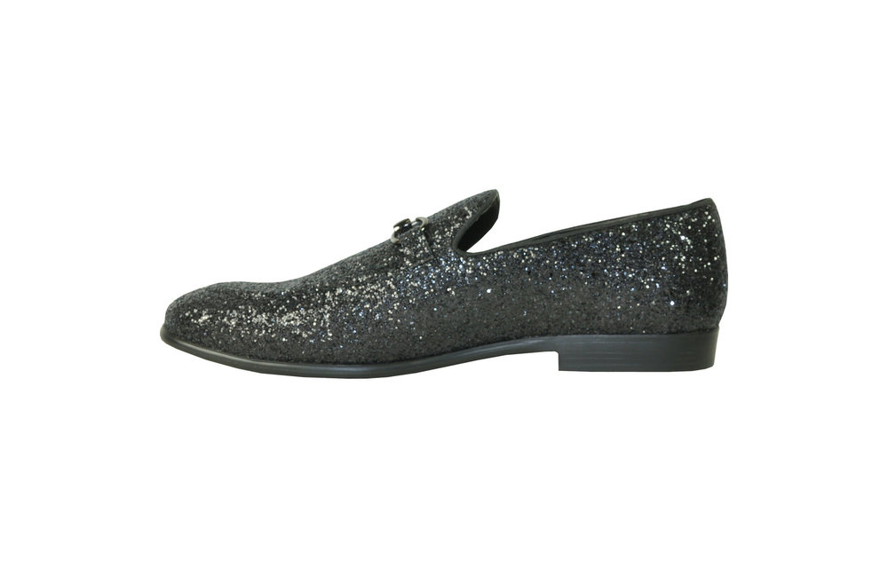 Glitter Tux Shoes - Black