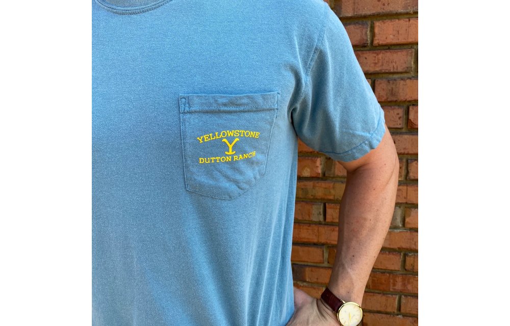 Yellowstone Dutton Short Sleeve T-Shirt-Blue