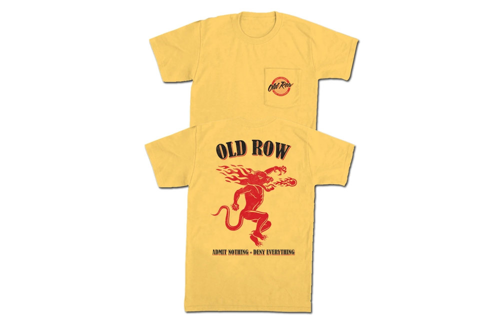 Old Row Spicy Shot Short Sleeve T-Shirt - Yellow