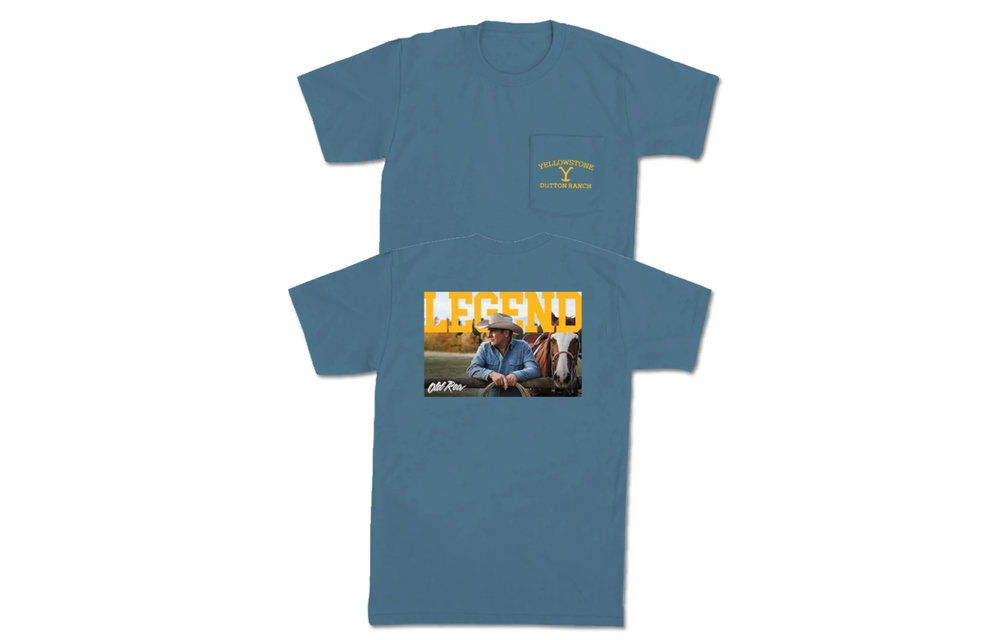 Yellowstone Dutton Short Sleeve T-Shirt-Blue