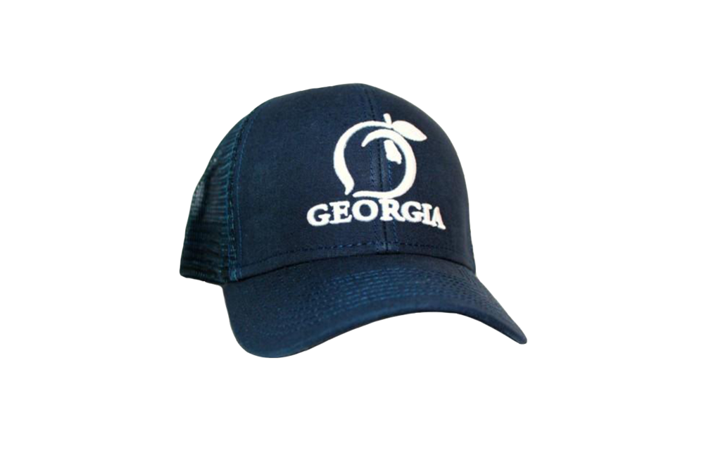 Georgia Mesh Back Trucker Hat-Navy