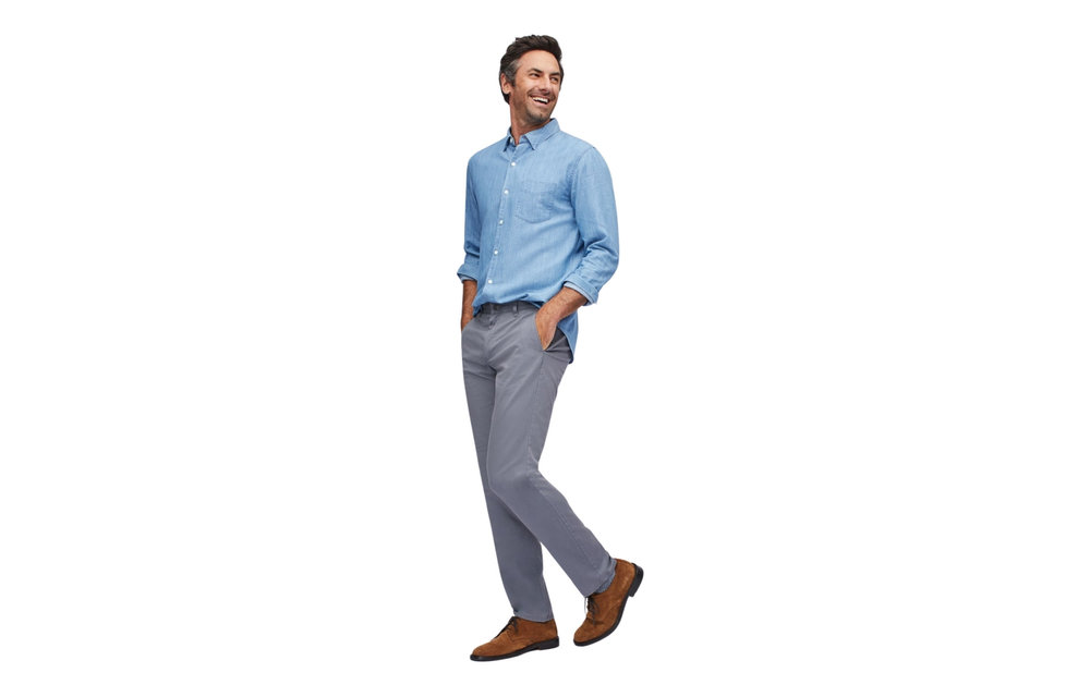 Stretch Washed Chinos-Castlerock