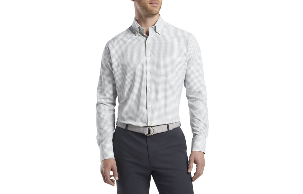 Samuel Natural Touch Button Down-Gale Grey