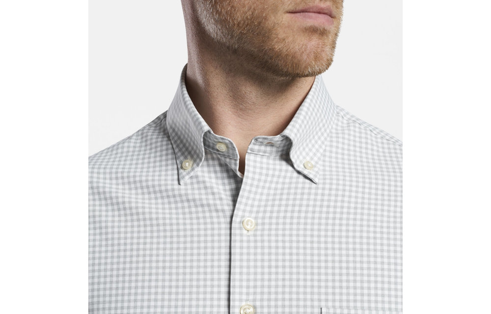 Samuel Natural Touch Button Down-Gale Grey