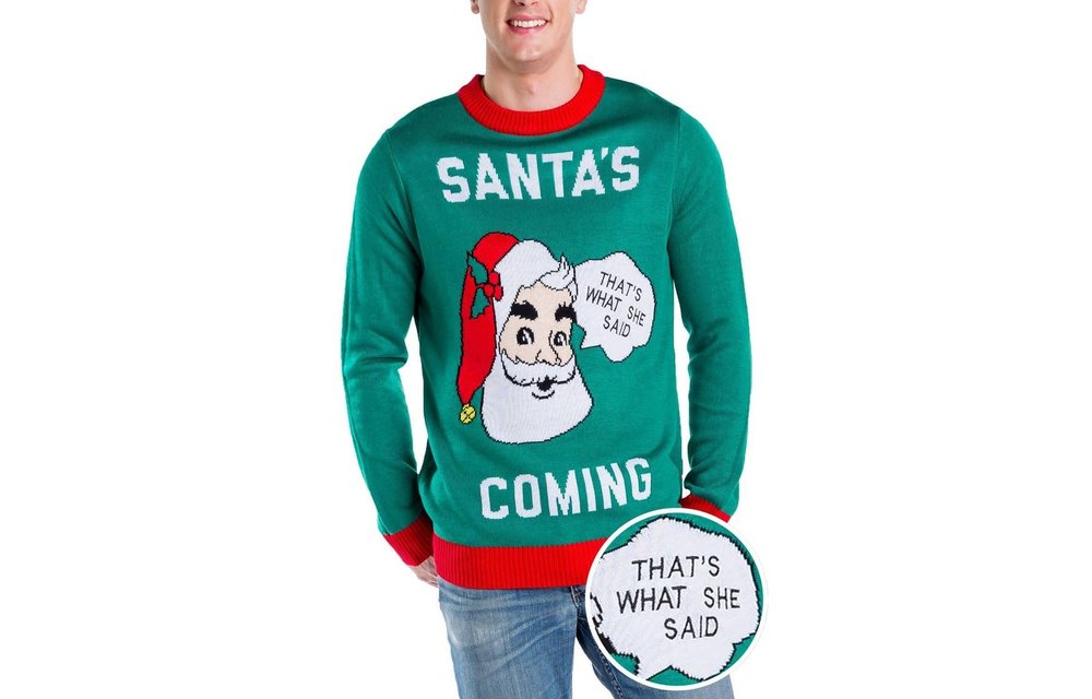 Santa's Coming Funny Christmas Sweater