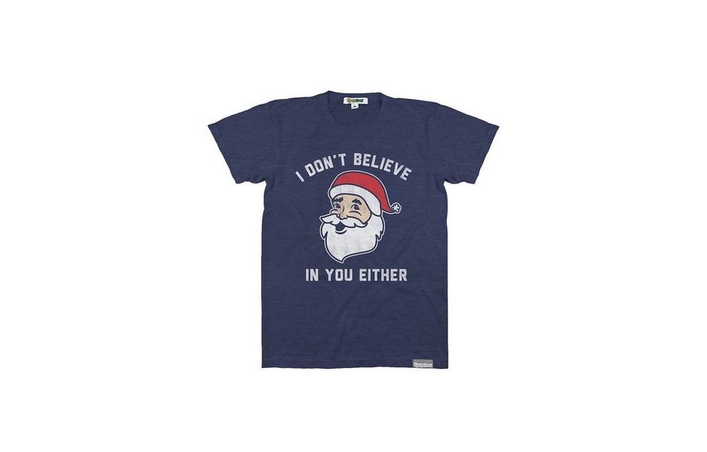 Don't Believe You Either Naughty Christmas Short Sleeve T-Shirt