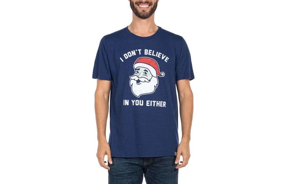 Don't Believe You Either Naughty Christmas Short Sleeve T-Shirt