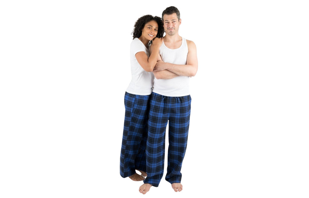 Mens Flannel Pants - Black/Navy