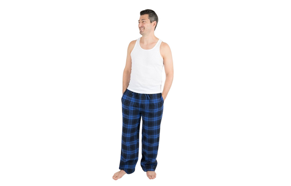 Mens Flannel Pants - Black/Navy