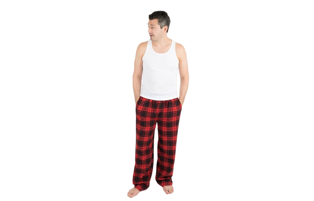 Mens Flannel Pants - Red/Black