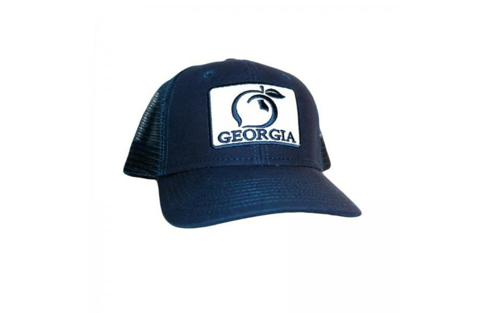 Georgia Patch Trucker Hat-Navy