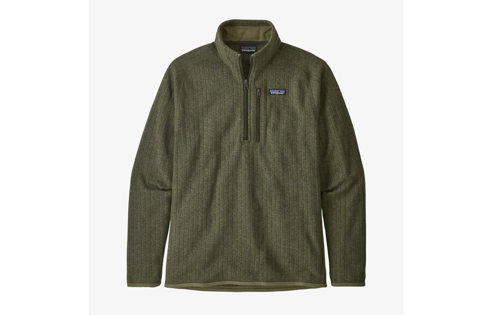 Mens Better Sweater Rib Knit 1/4 Zip Pullover-Industrial Green