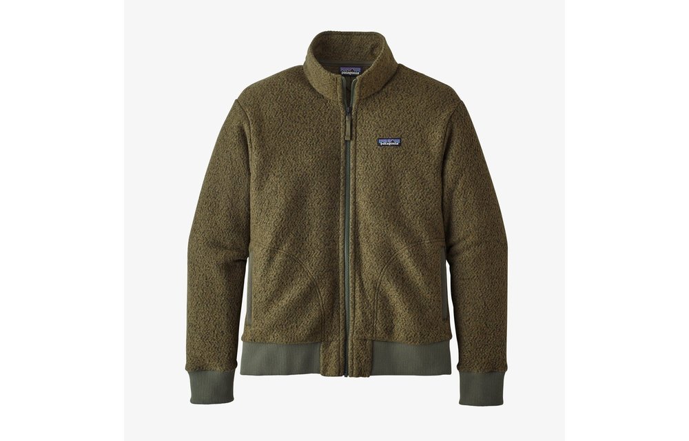 Mens Woolyester Fleece Jacket-Industrial Green