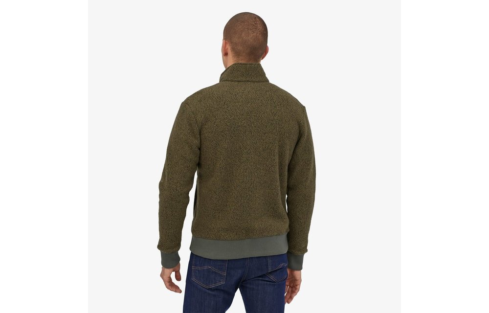 Mens Woolyester Fleece Jacket-Industrial Green