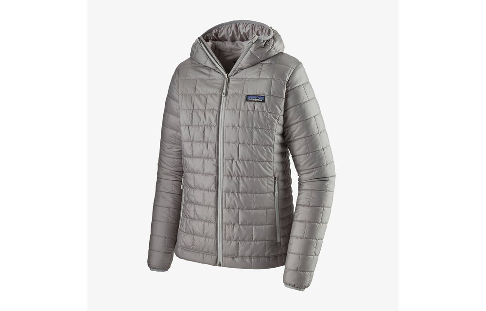 Womens Nano Puff Hoody-Feather Grey