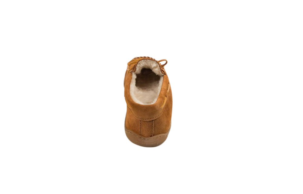 Mens Pile Lined Hardsole Slipper - Brown