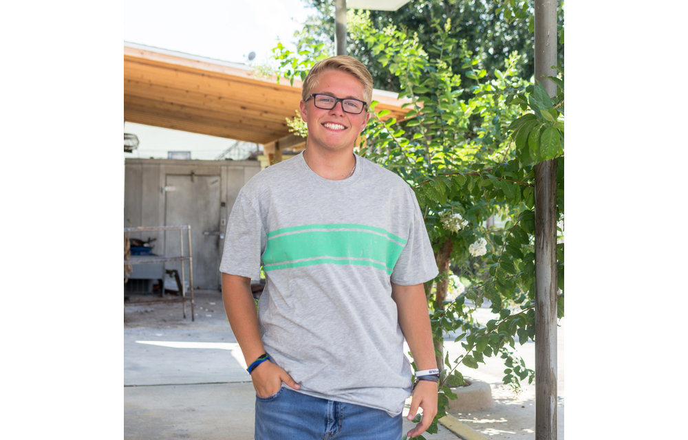 Short Sleeve Striped Tee-Green