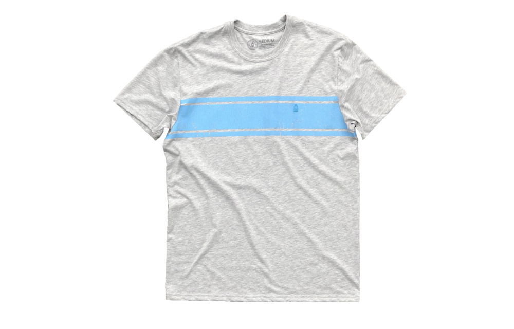Short Sleeve Striped Tee-Blue