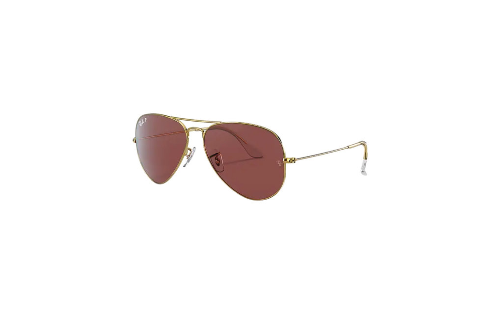 Ray Ban Aviator Classic Rb3025 Gold Purple Polarized The Squire Shop