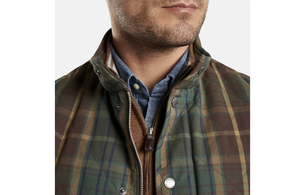 Waxed Cotton Tartan Vest