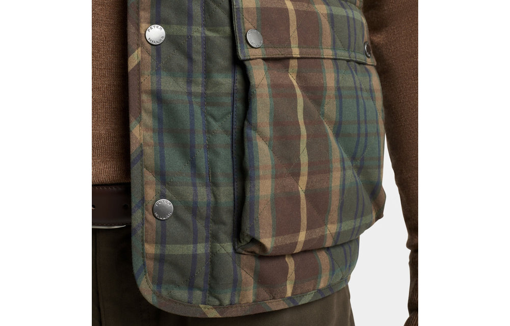 Waxed Cotton Tartan Vest