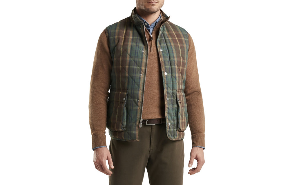Waxed Cotton Tartan Vest