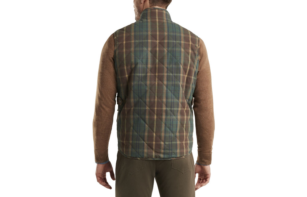 Waxed Cotton Tartan Vest