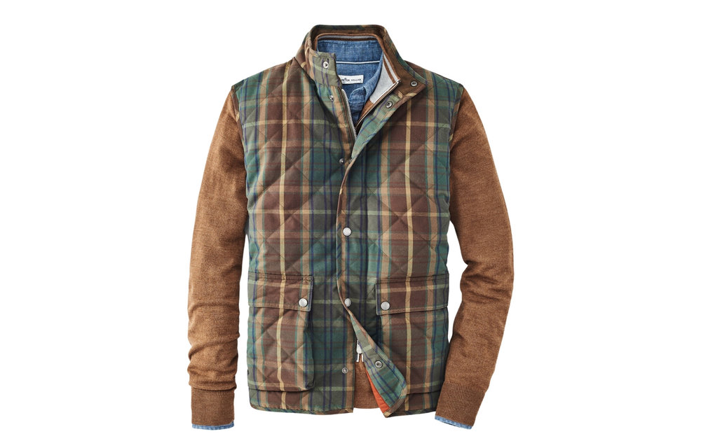 Waxed Cotton Tartan Vest
