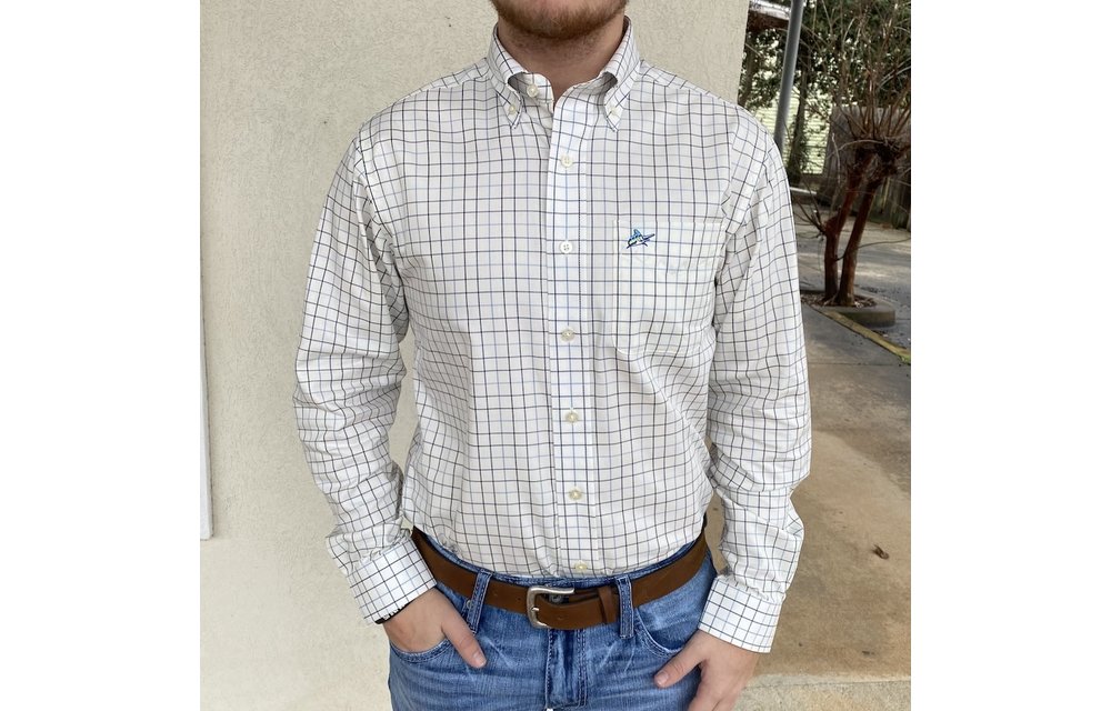 Buxton Plaid Button Down - White Cap