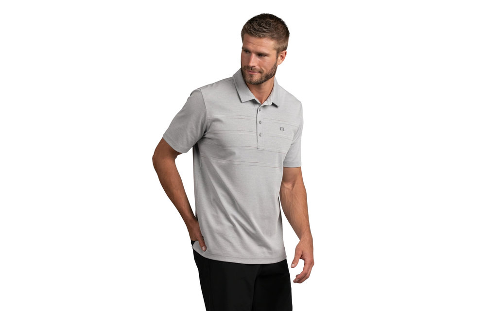 Onto Something Here Short Sleeve Polo - Heather Sleet