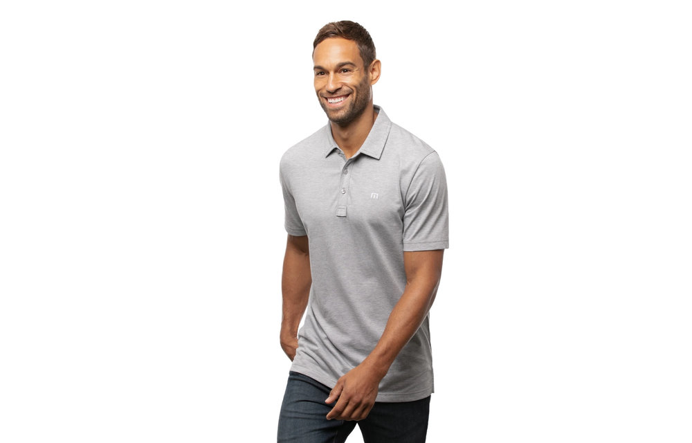 The Zinna Short Sleeve Polo - Heather Grey