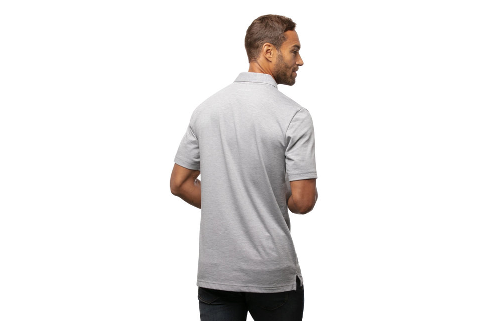 The Zinna Short Sleeve Polo - Heather Grey