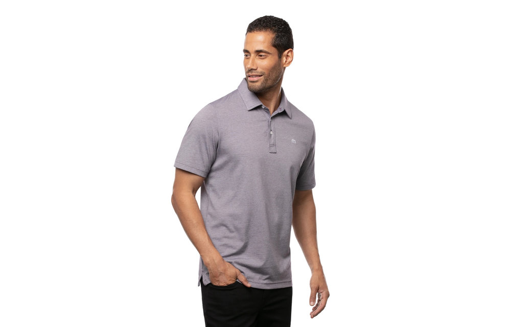 The Zinna Short Sleeve Polo - Blackberry