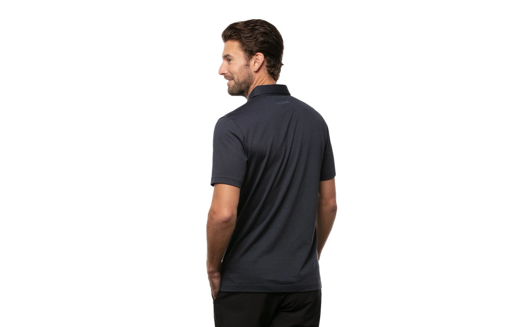 The Zinna Short Sleeve Polo - Vintage Indigo