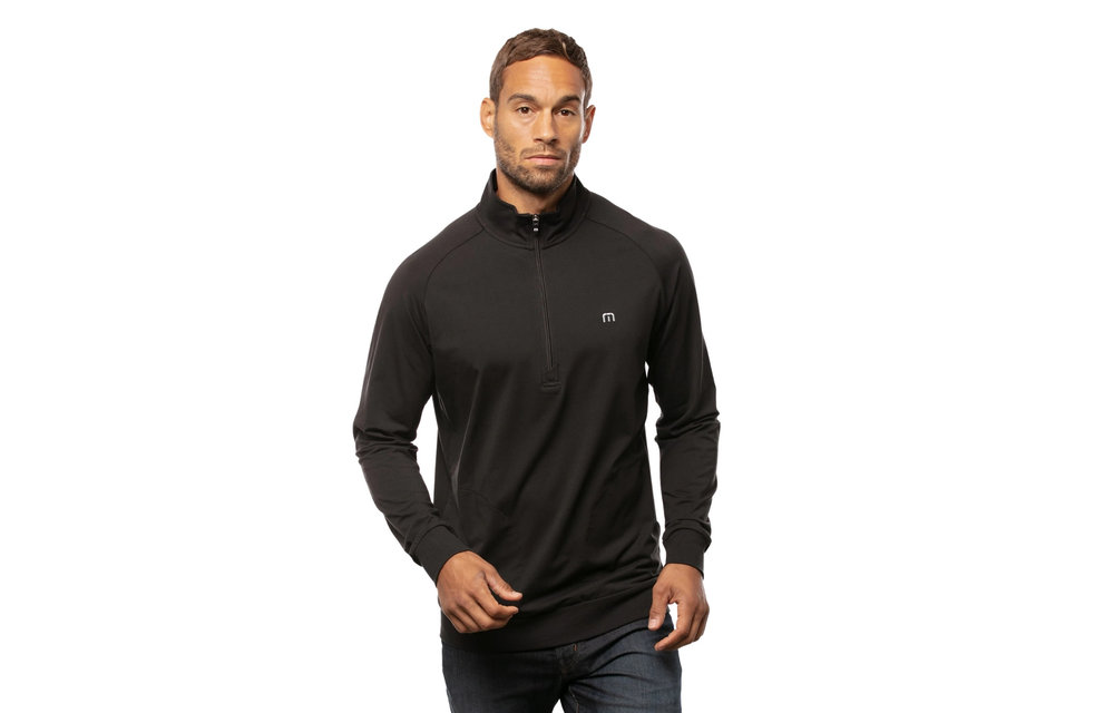 Zachary Pullover 1/4 Zip - Black