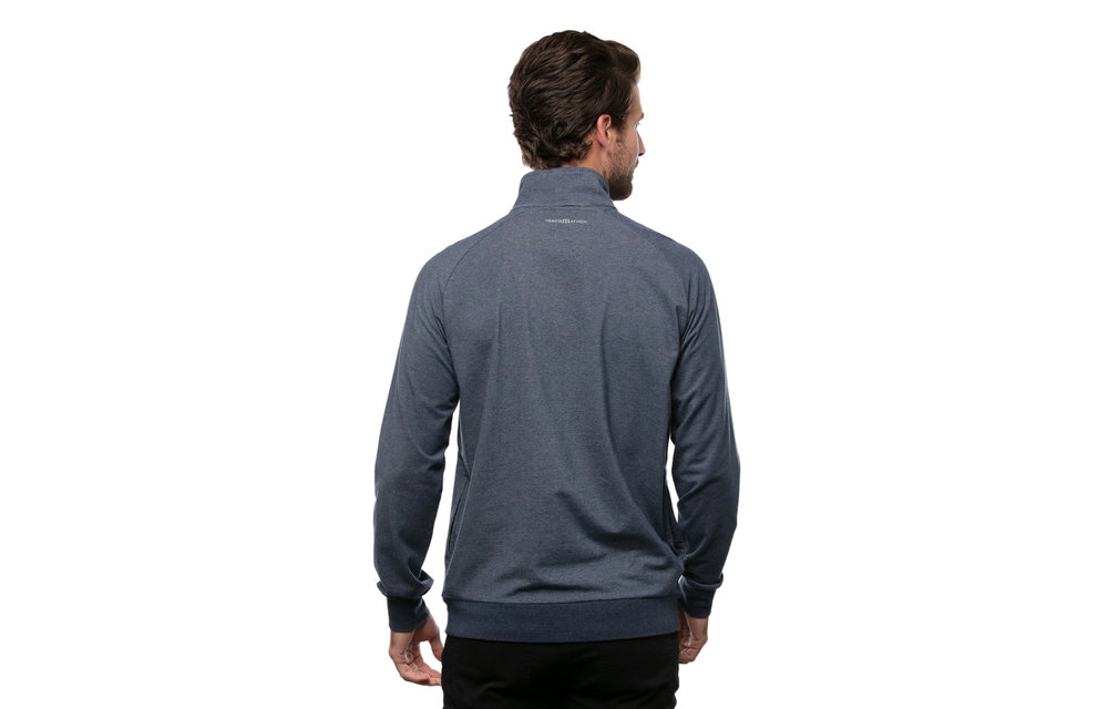 Zachary Pullover 1/4 Zip - Heather Blue Nights