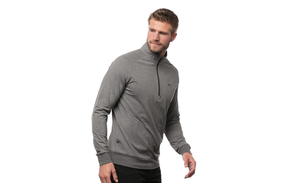 Zachary Pullover 1/4 Zip - Heather Dark Shadow