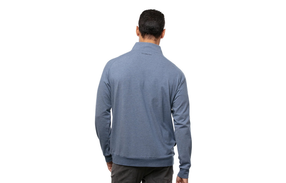 Zachary Pullover 1/4 Zip - Heather Light Blue