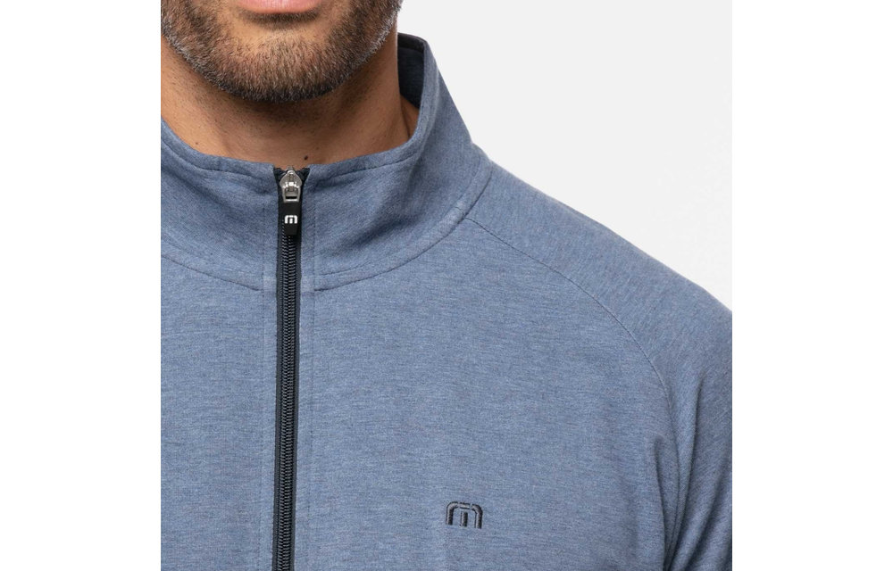 Zachary Pullover 1/4 Zip - Heather Light Blue