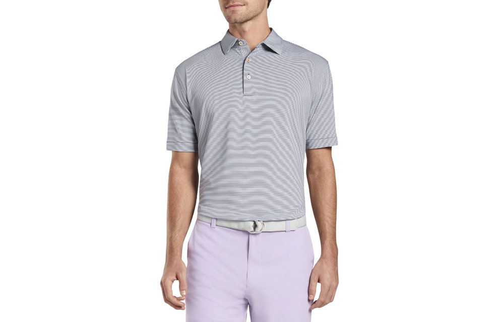 Jubilee Stripe Performance Polo - Iron