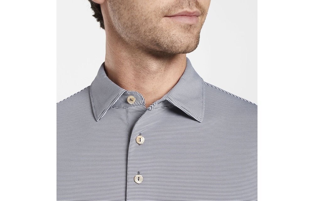 Jubilee Stripe Performance Polo - Iron
