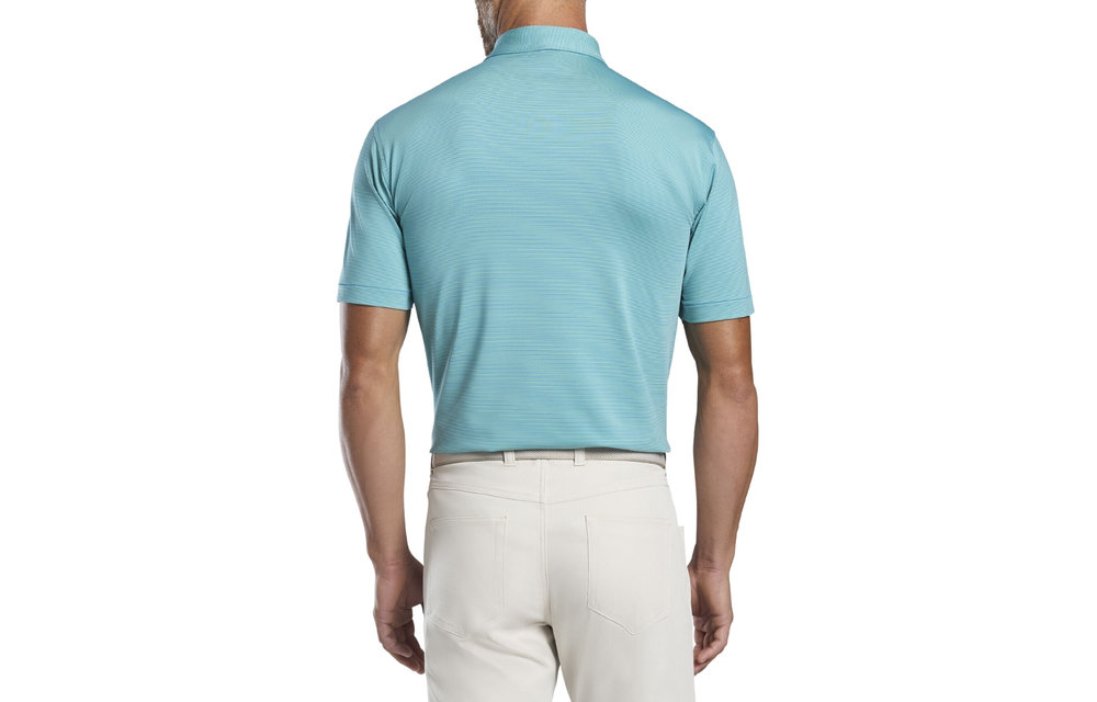 Jubilee Stripe Performance Polo - Blue River/Mint Leaf
